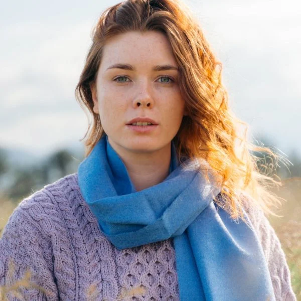 Merino Wollen Sjaal | Lapis Blauw