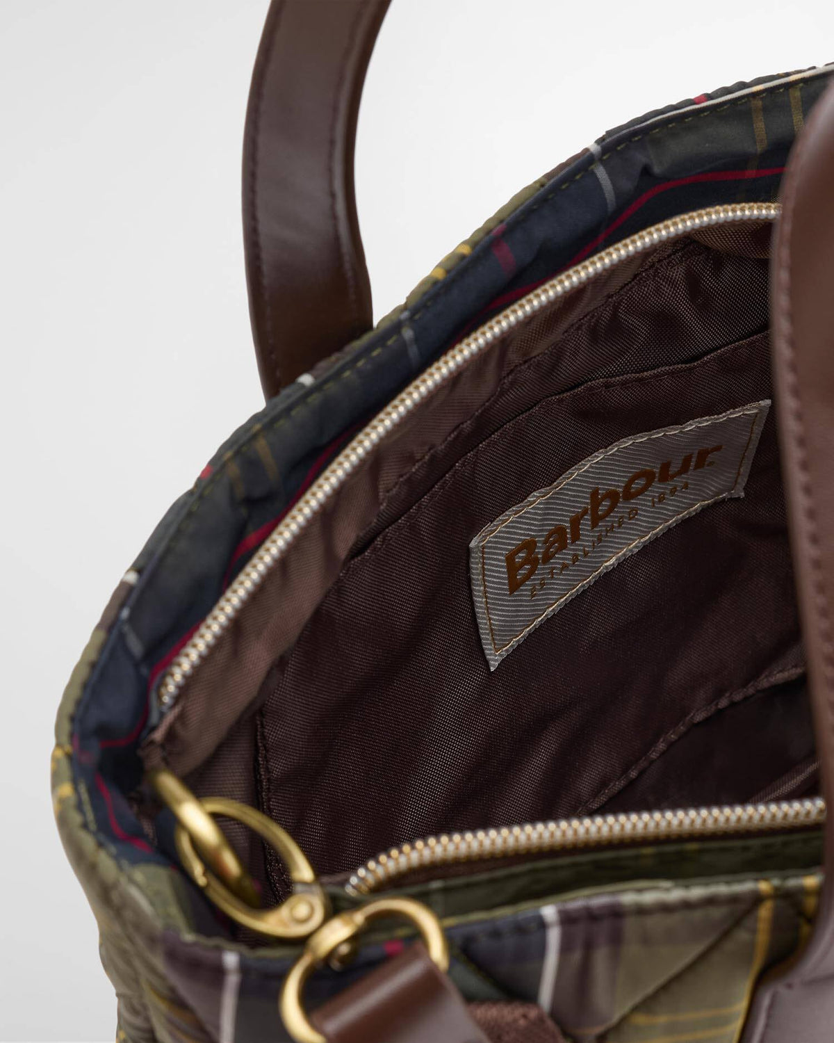 Barbour Dames | Quilted Mini Tote Bag | Tartan