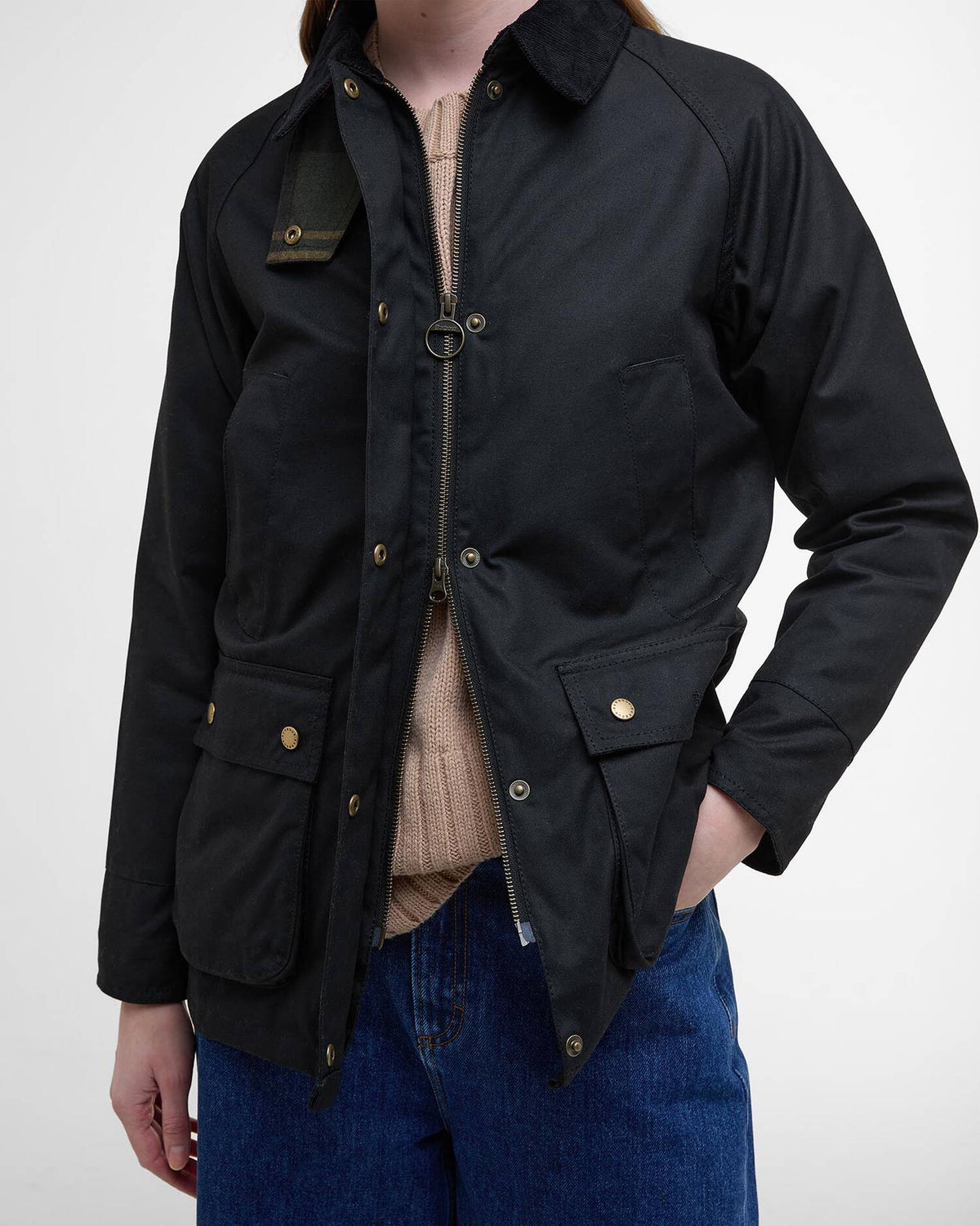 Barbour Dames | Acorn Waxed Jacket Navy - Colorie the Hague