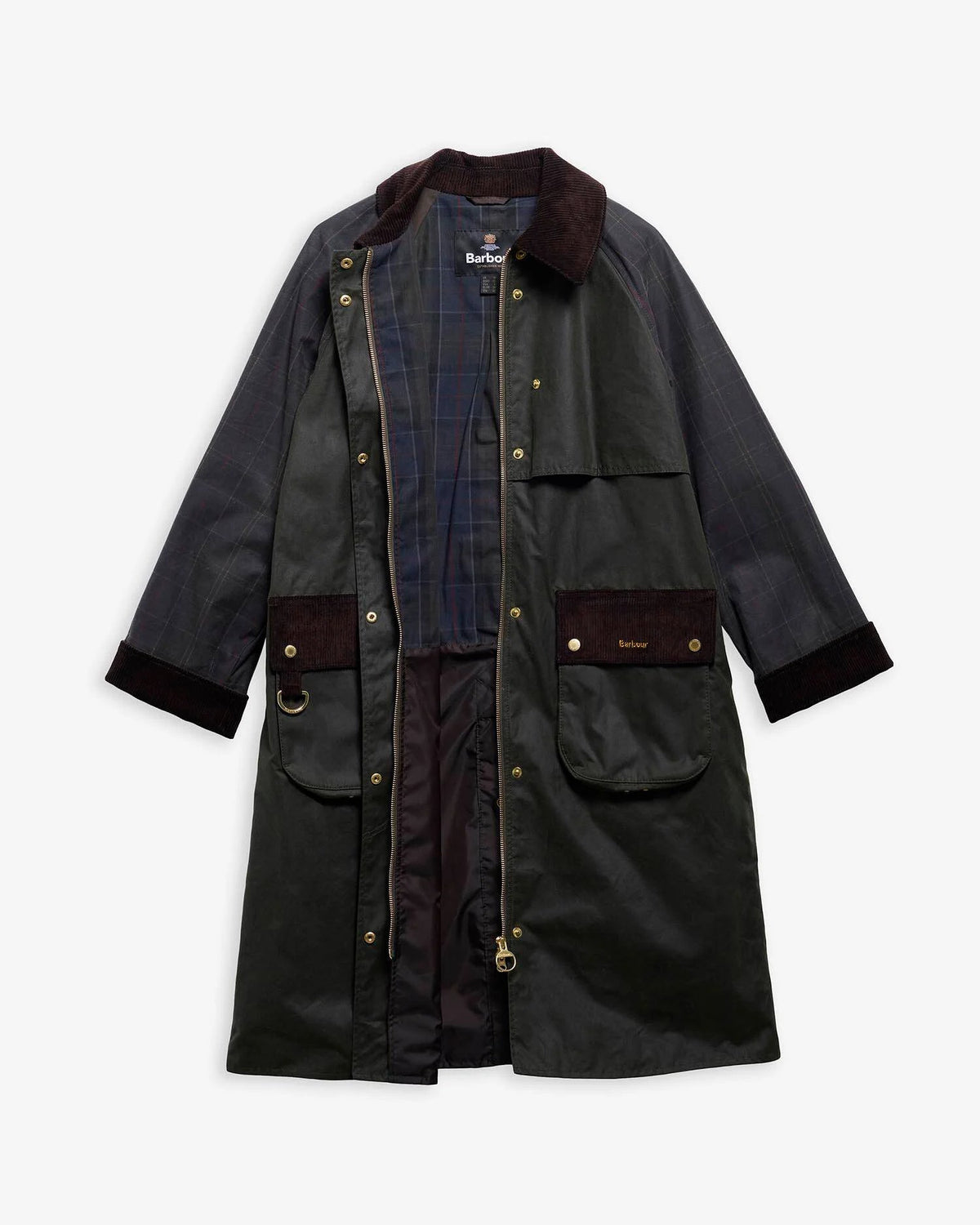 Barbour Dames | Kirklees Checked Waxed Jacket - Colorie the Hague