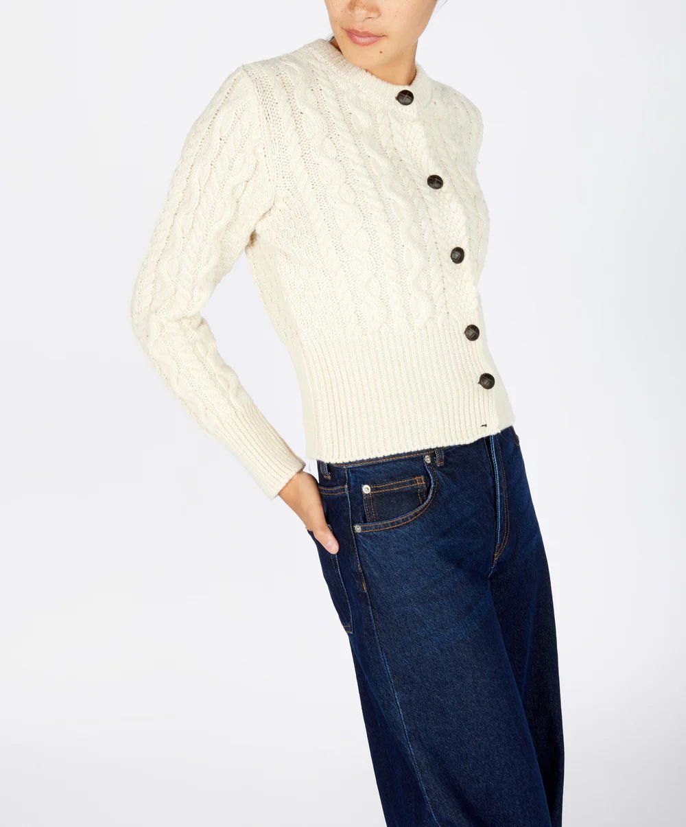 Cropped Cardigan | Elva | Natural - Colorie the Hague