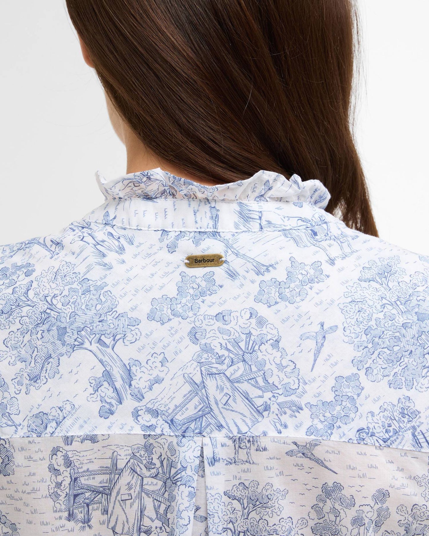 Katoenen Blouse | Hoge Kraag - Colorie the Hague