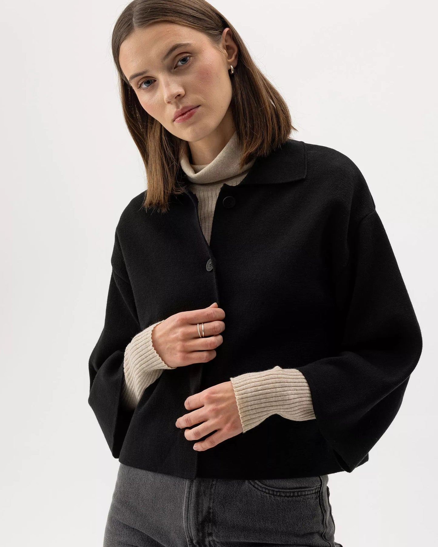 Katoenen Vestje | Jane Jacket | Black - Colorie the Hague