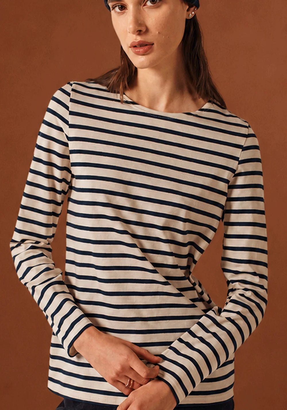 Saint James Dames - Minquidame | Bretonse Streep Shirt met Lange Mouw - Colorie the Hague