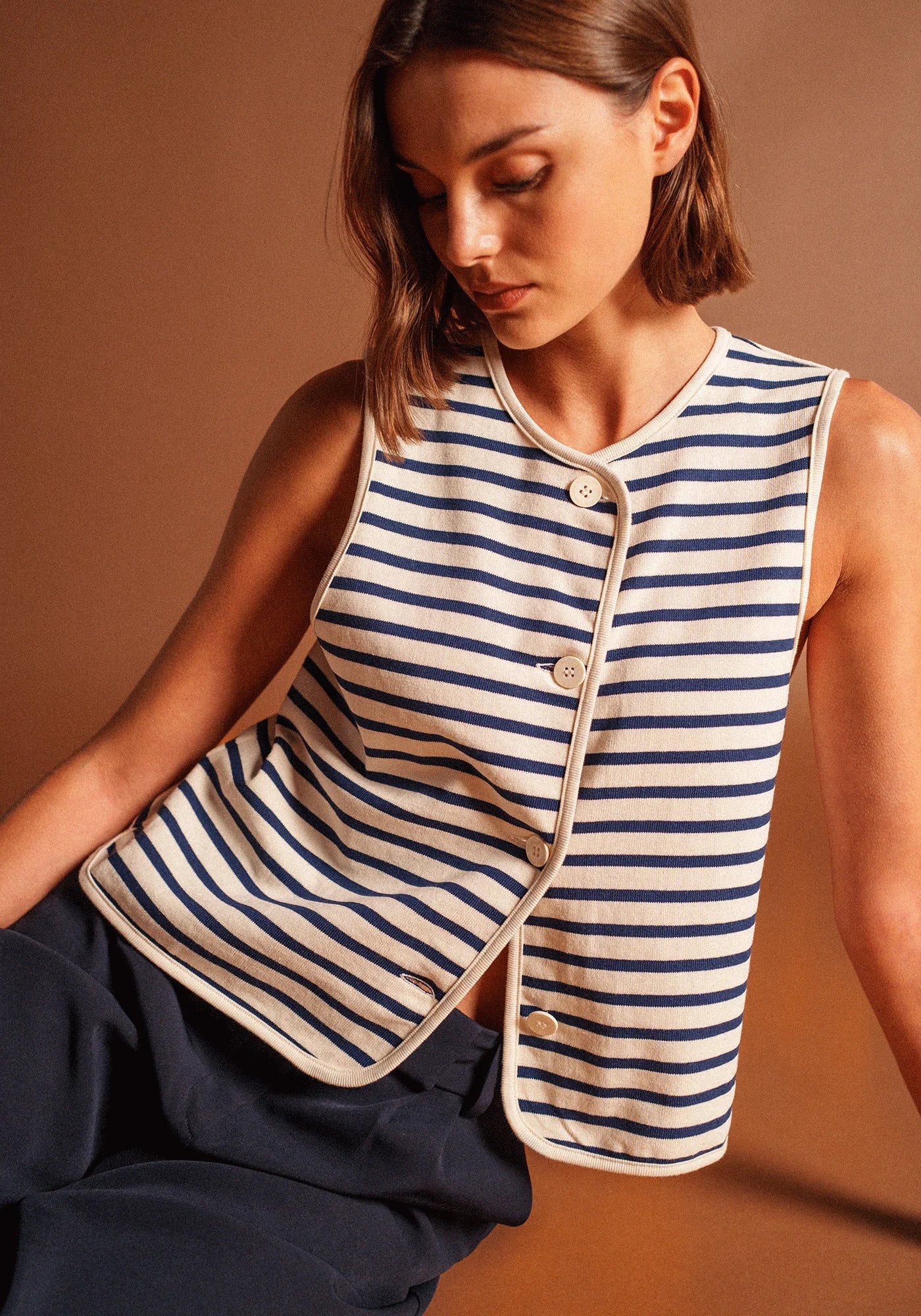 Saint James | Gouville | Ecru Marine - Colorie the Hague