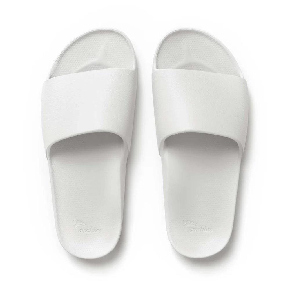 Slide Slippers Met Voetbed | Wit - Colorie the Hague