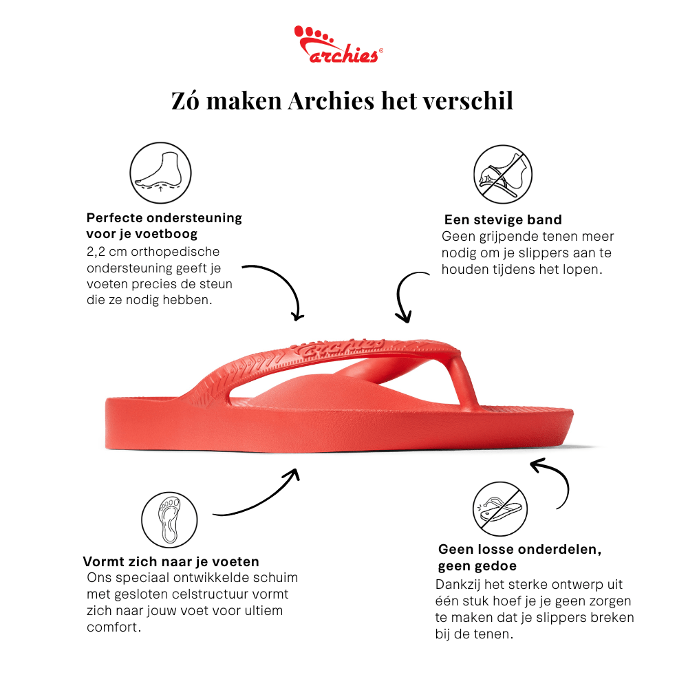 Slippers Met Voetbed | Coraal - Colorie the Hague
