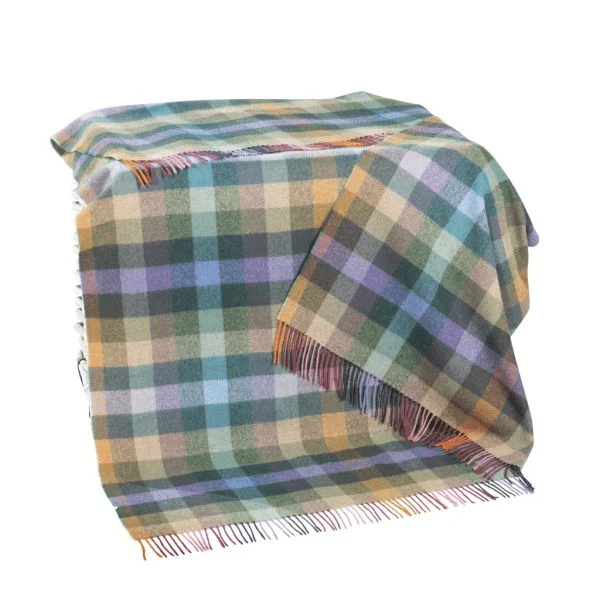 Wollen Plaid | Warm Blue Yellow Checked - Colorie