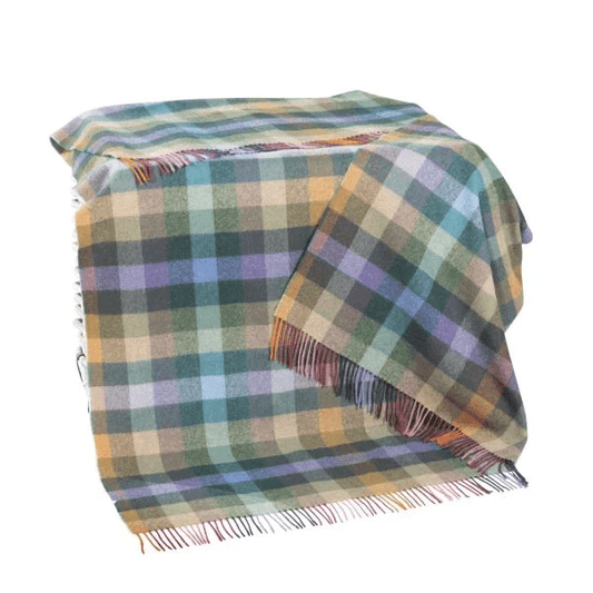 Wollen Plaid | Warm Blue Yellow Checked - Colorie