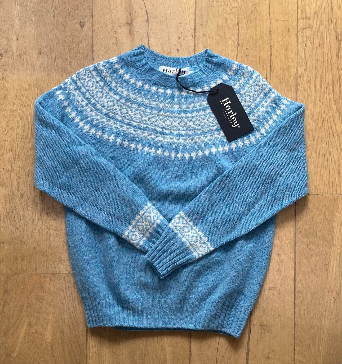 Wollen Trui Fairisle | Lamswol | Duckegg - Colorie the Hague