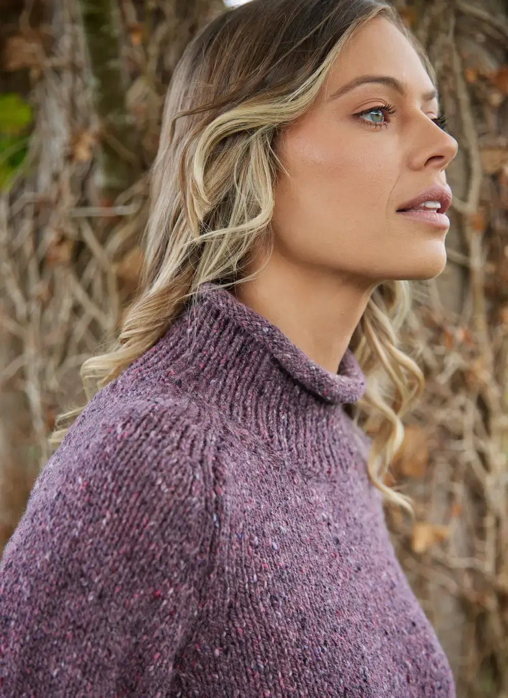 Wollen Trui | Saddle Shoulder | Dark Mauve - Colorie the Hague