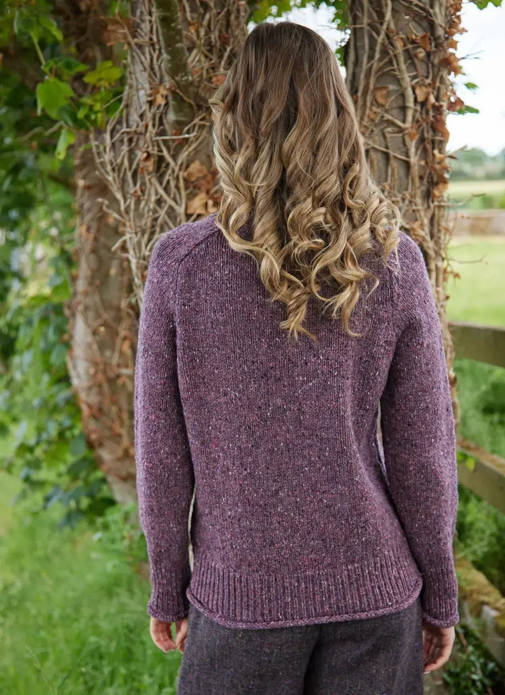 Wollen Trui | Saddle Shoulder | Dark Mauve - Colorie the Hague