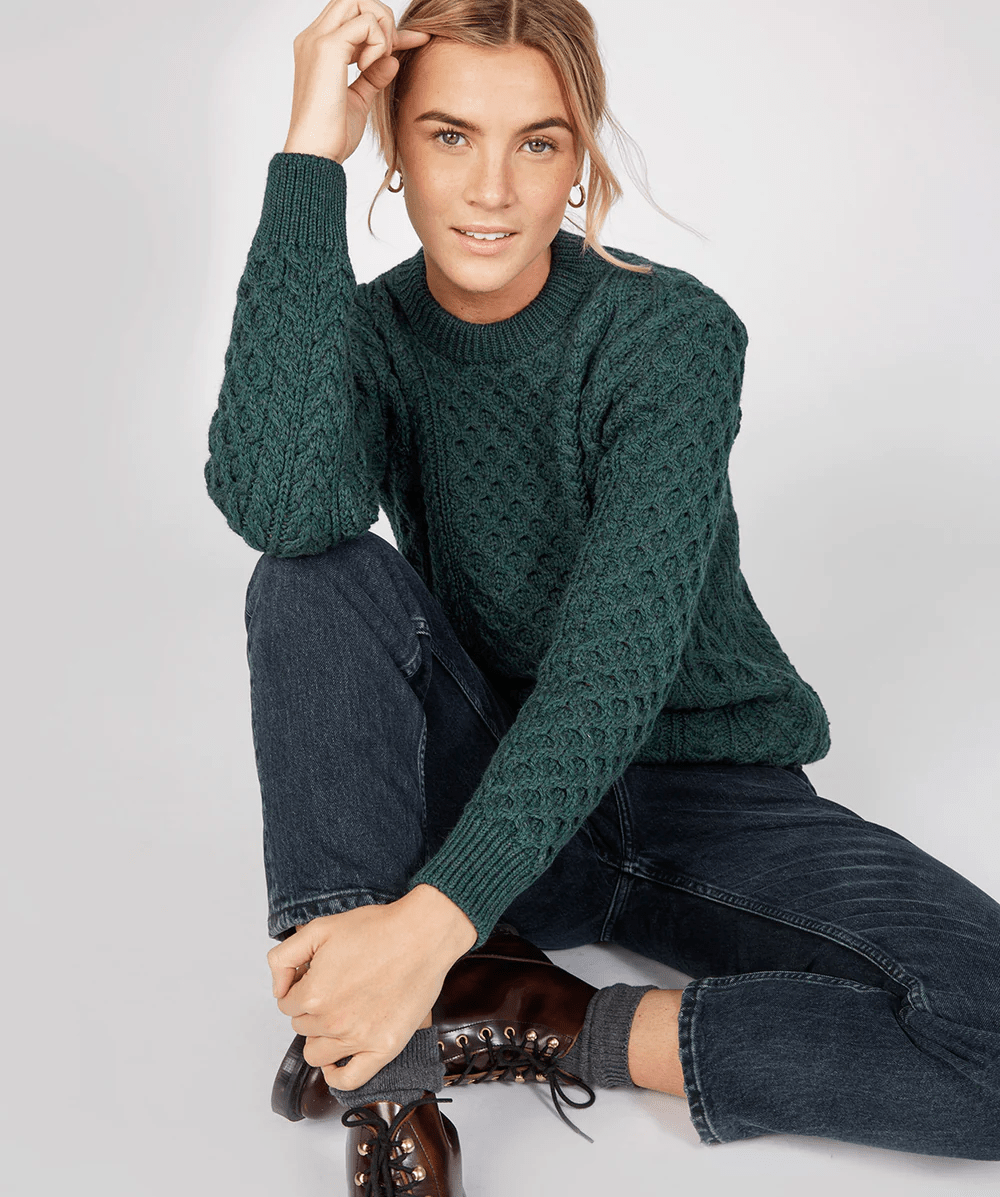 Blasket Honeycomb | Ierse Wollen Trui - Colorie