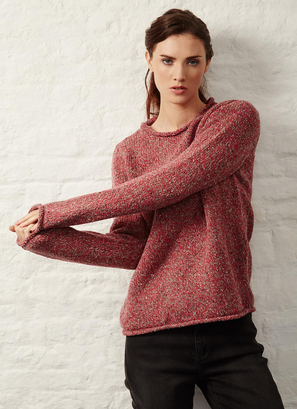 Donegal Fleck Roll Neck | Ierse Wollen Trui - dames - Truien Fisherman out of Ireland - Colorie