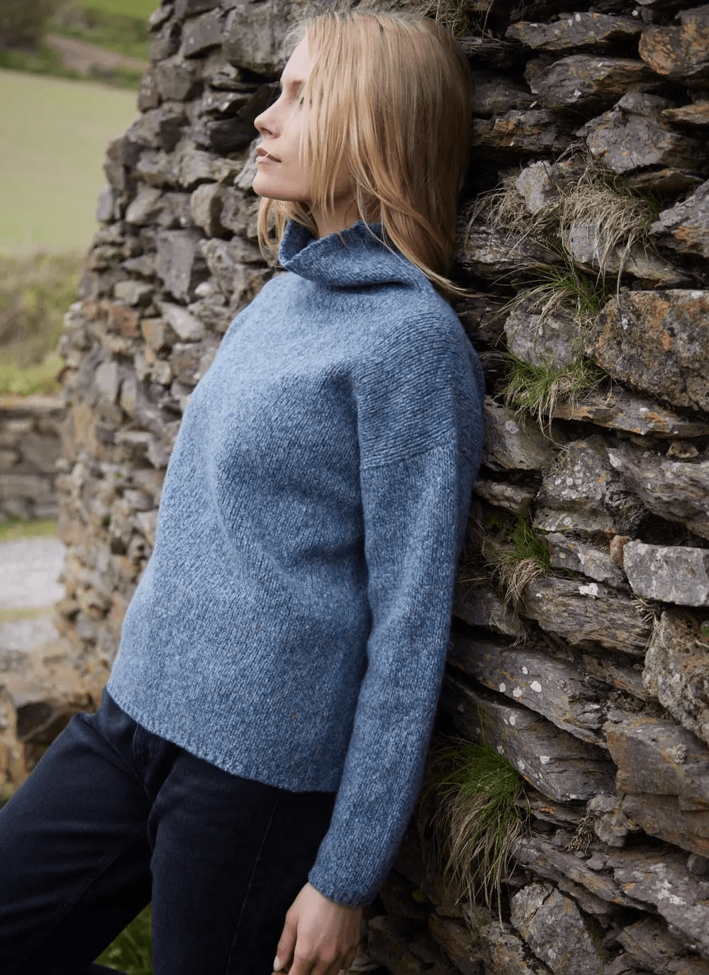 Funnel Neck | Ierse Wollen Trui - Colorie