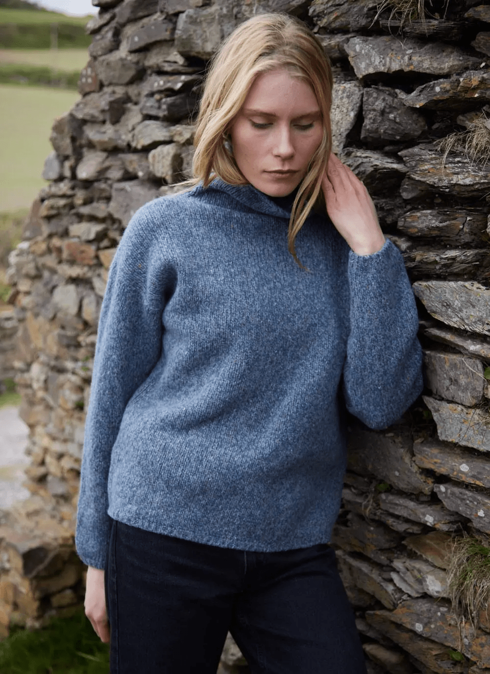 Funnel Neck | Ierse Wollen Trui - Colorie