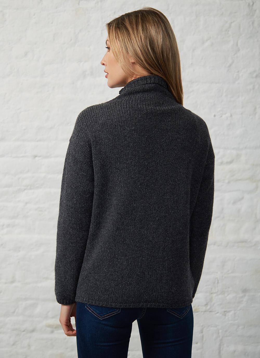 Funnel Neck Sweater | Antraciet - Colorie the Hague
