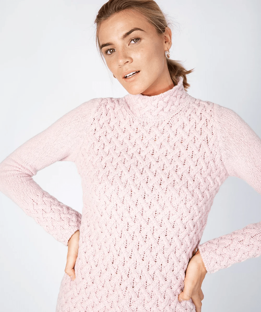 Gitterpullover | Pullover aus irischer Wolle