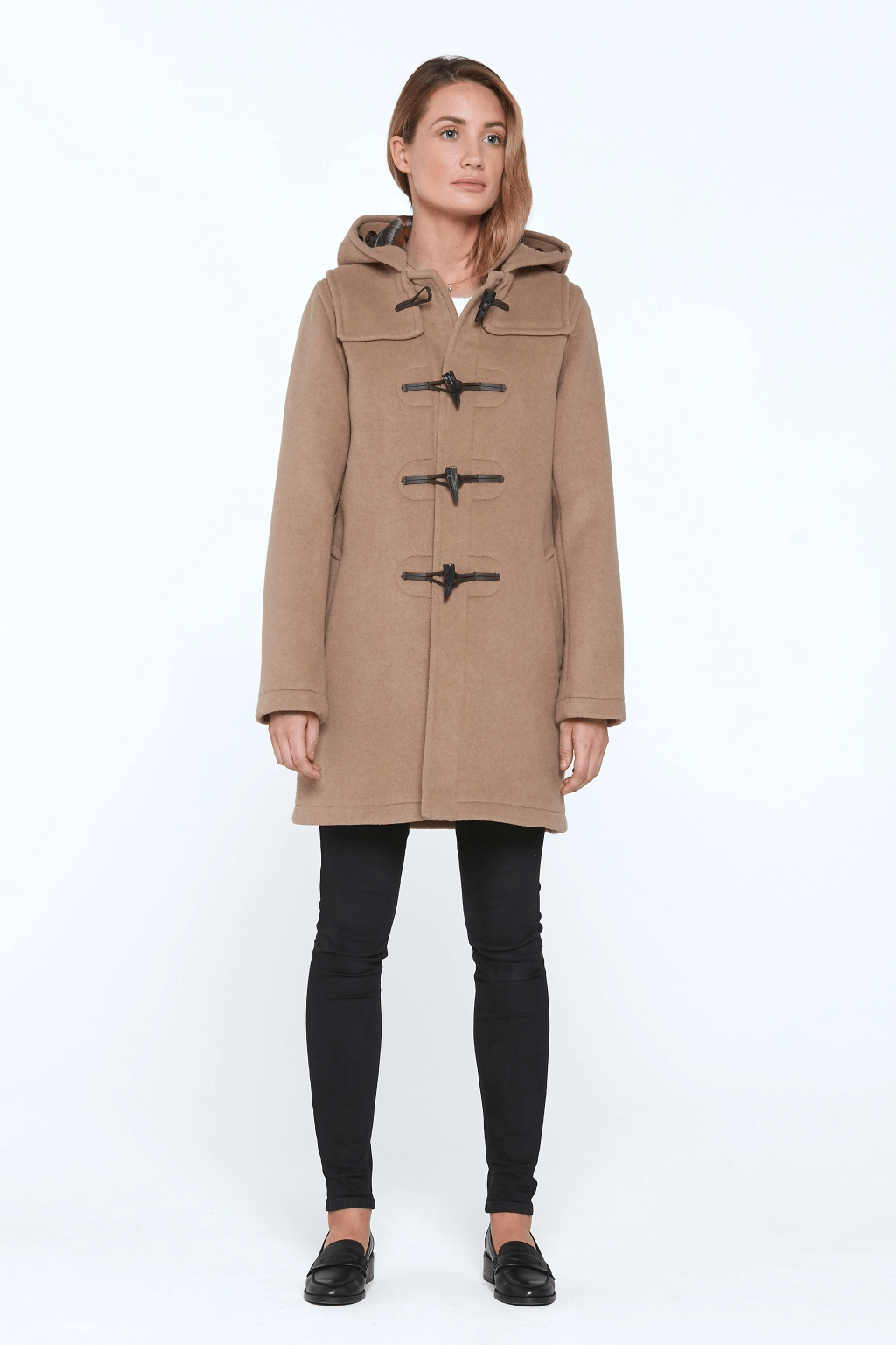 London Tradition Dufflecoat Damen Gr 46 Wollen Duffle Coat Camel 38