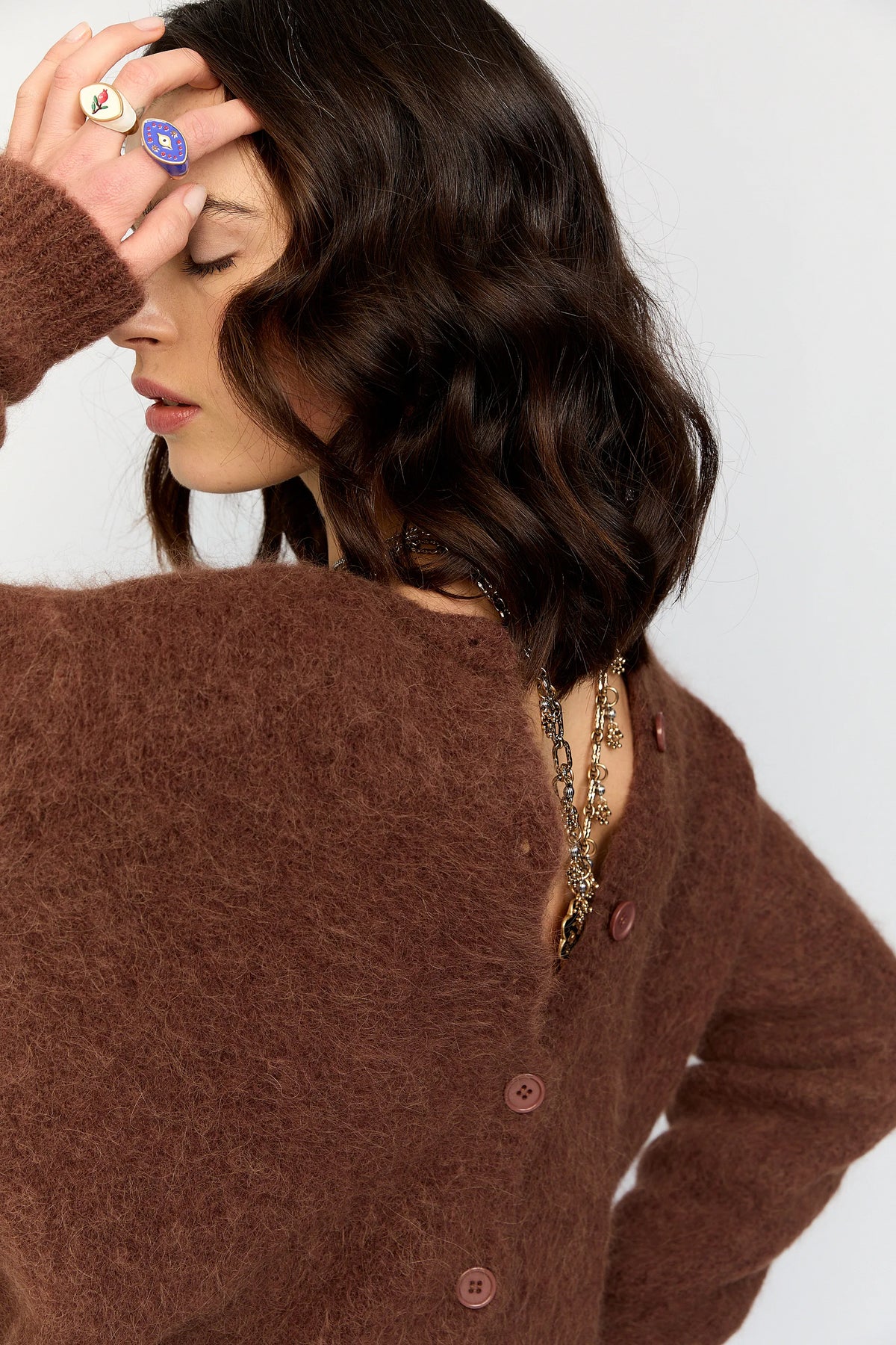Bellamy Gallery | Wollen Dames vest | Thori | Hazelnut Solid