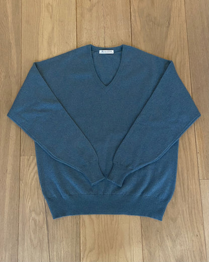 Dames V-Hals Trui | Blue Lovat