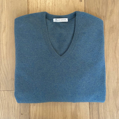 Dames V-Hals Trui | Blue Lovat