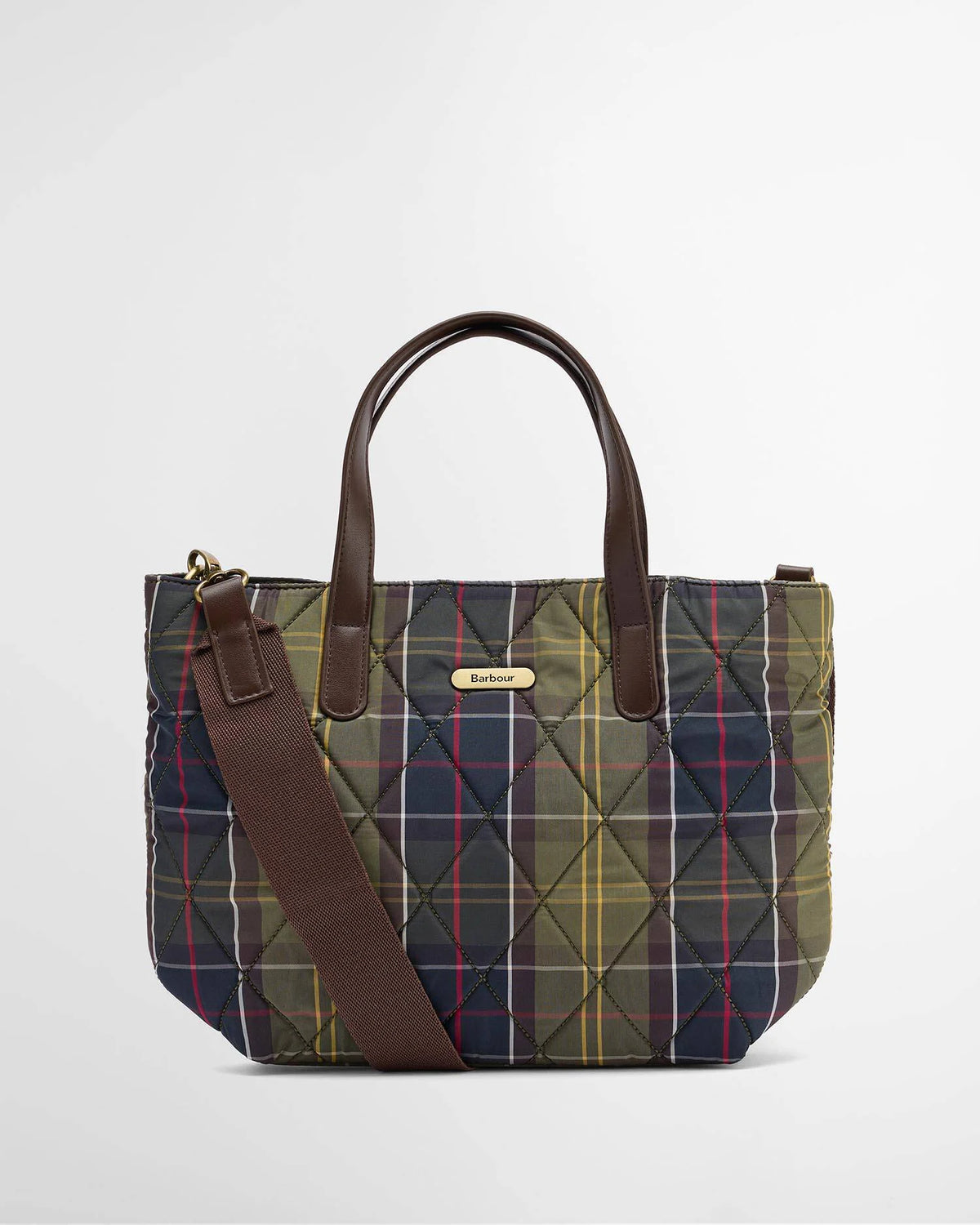 Barbour Dames | Quilted Mini Tote Bag | Tartan
