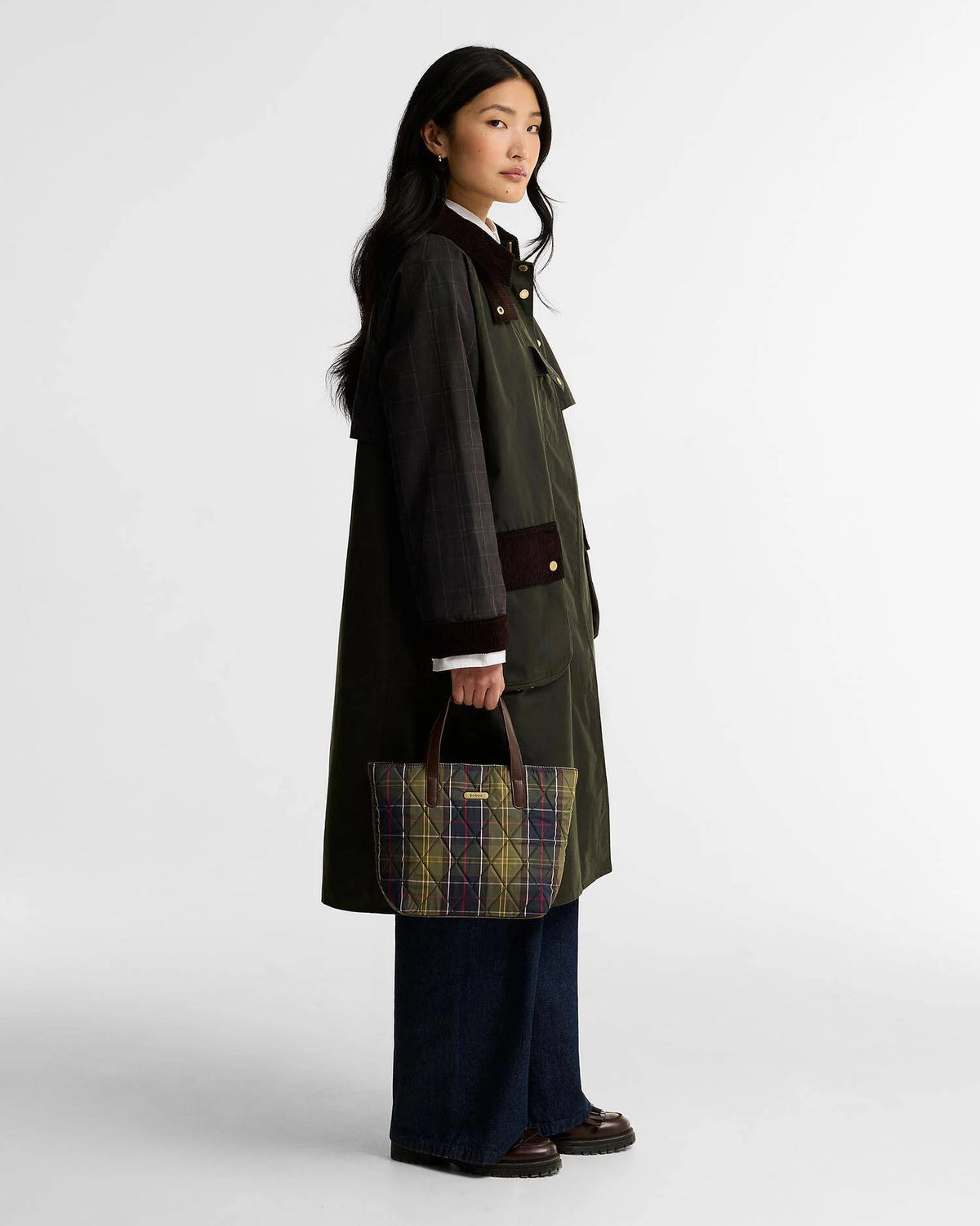 Barbour Dames | Quilted Mini Tote Bag | Tartan