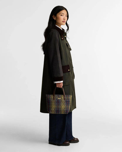 Barbour Dames | Quilted Mini Tote Bag | Tartan