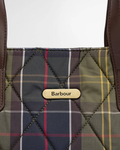 Barbour Dames | Quilted Mini Tote Bag | Tartan
