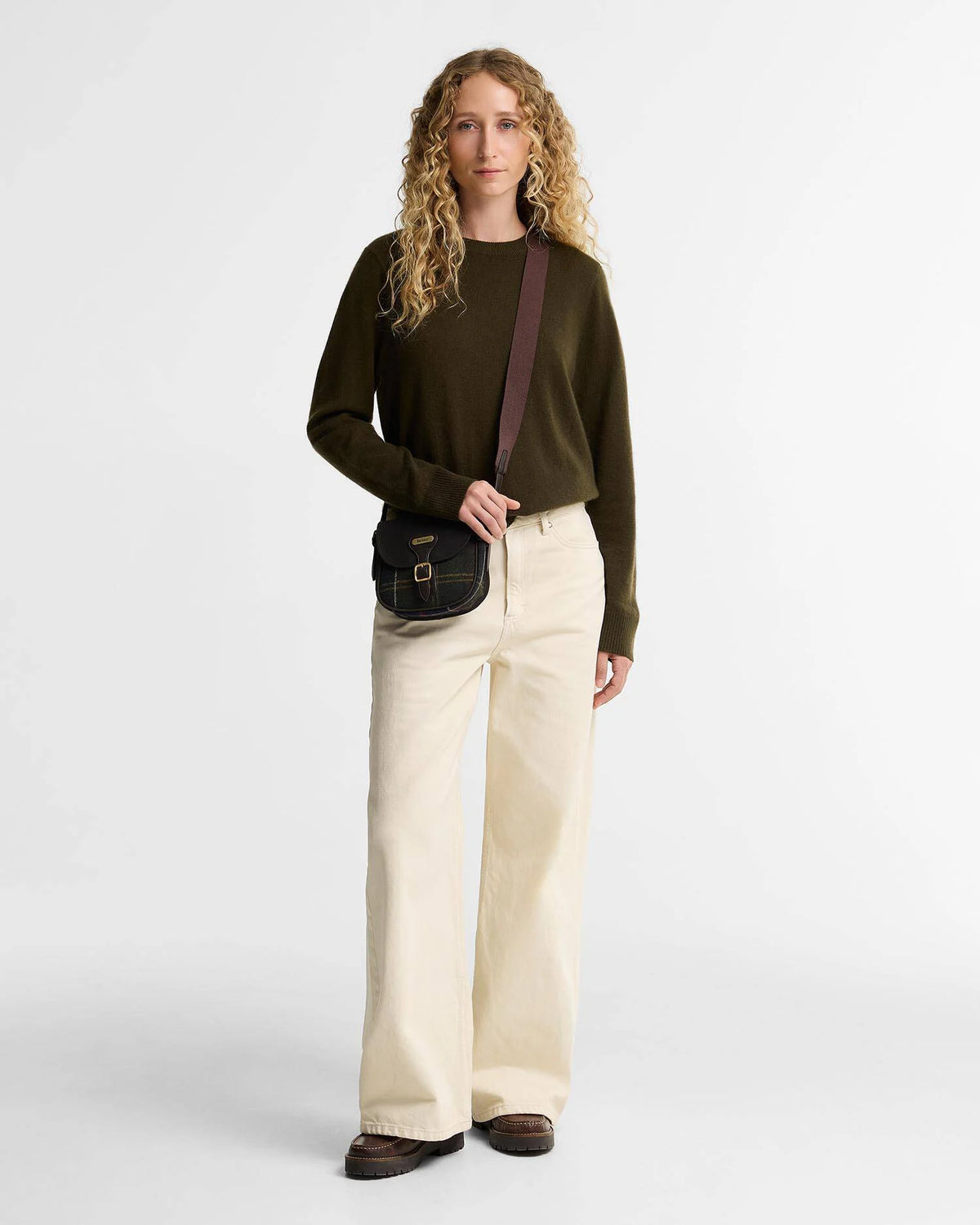 Wool Sweater | Extra Soft Lambswool (Brown Patt)