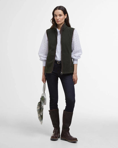 Barbour Dames | Country Colton Fleece Gilet | Sage