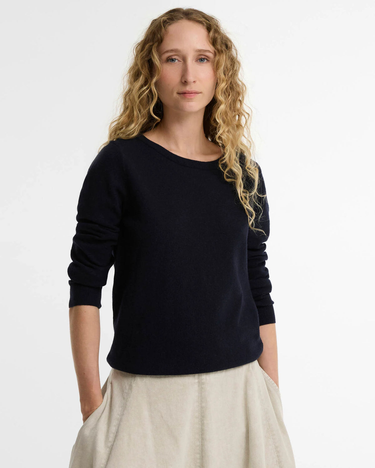 Wool Sweater | Extra Soft Lambswool (Brown Patt)