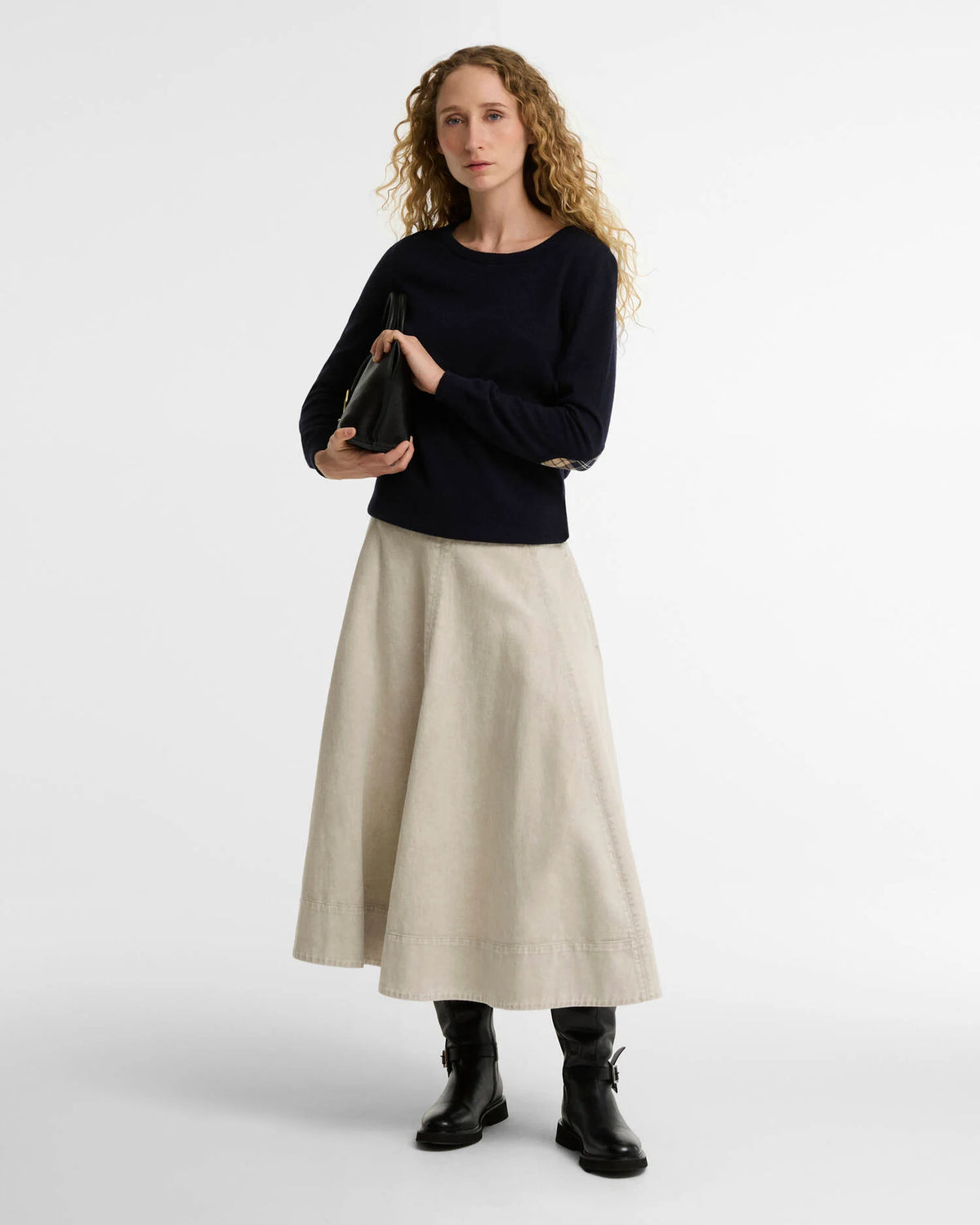 Wool Sweater | Extra Soft Lambswool (Brown Patt)