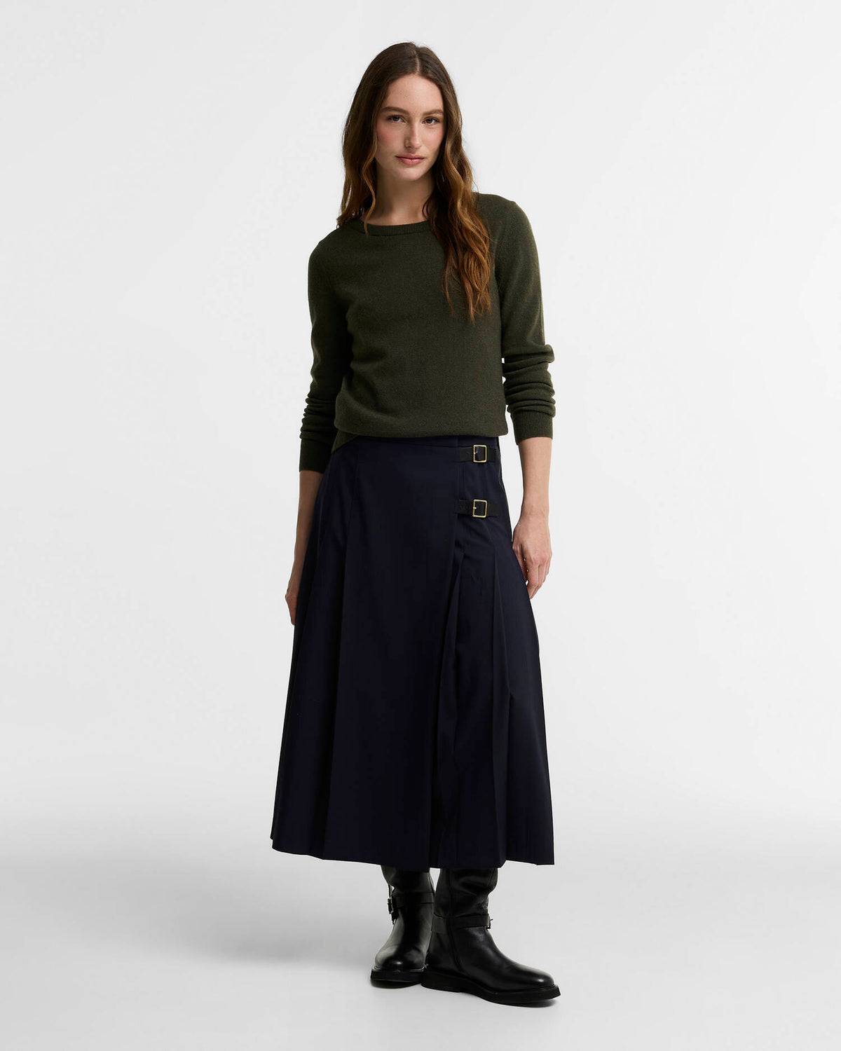 Barbour Dames | Pendle Crew Neck Jumper | Olive