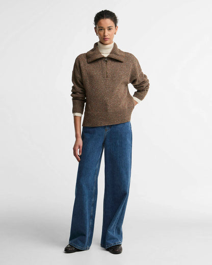 Wool Sweater | Extra Soft Lambswool (Brown Patt)