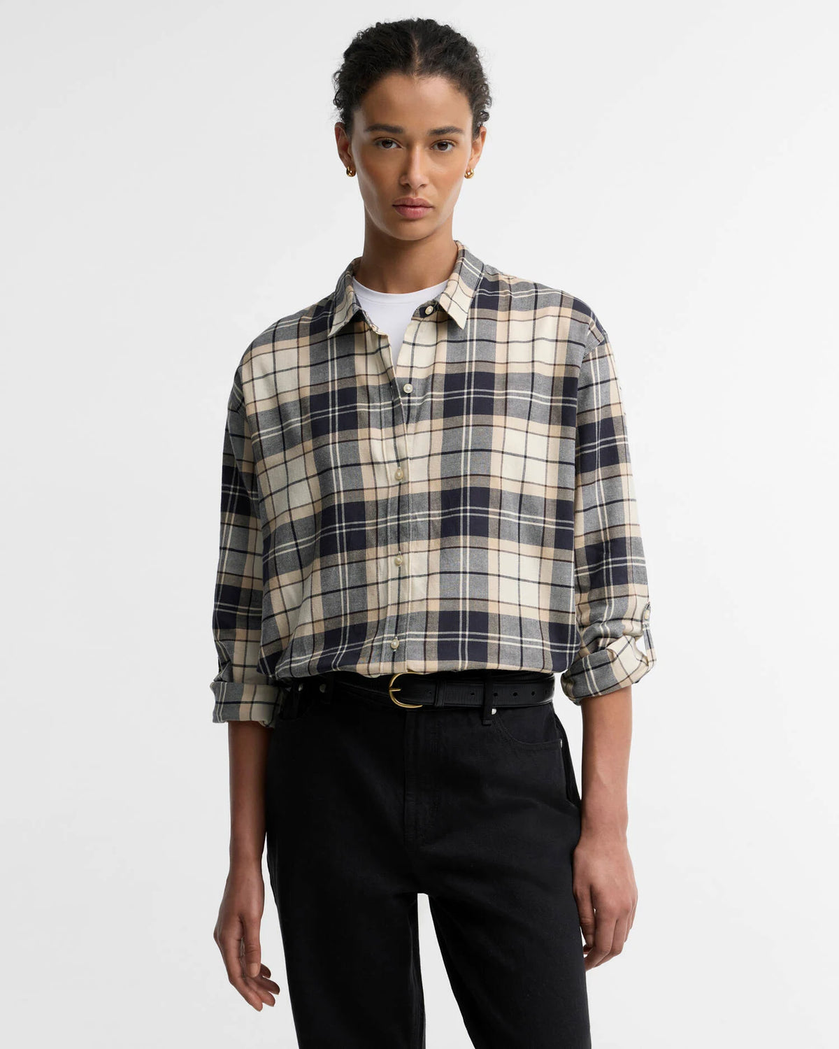 Wool Sweater | Extra Soft Lambswool (Brown Patt)