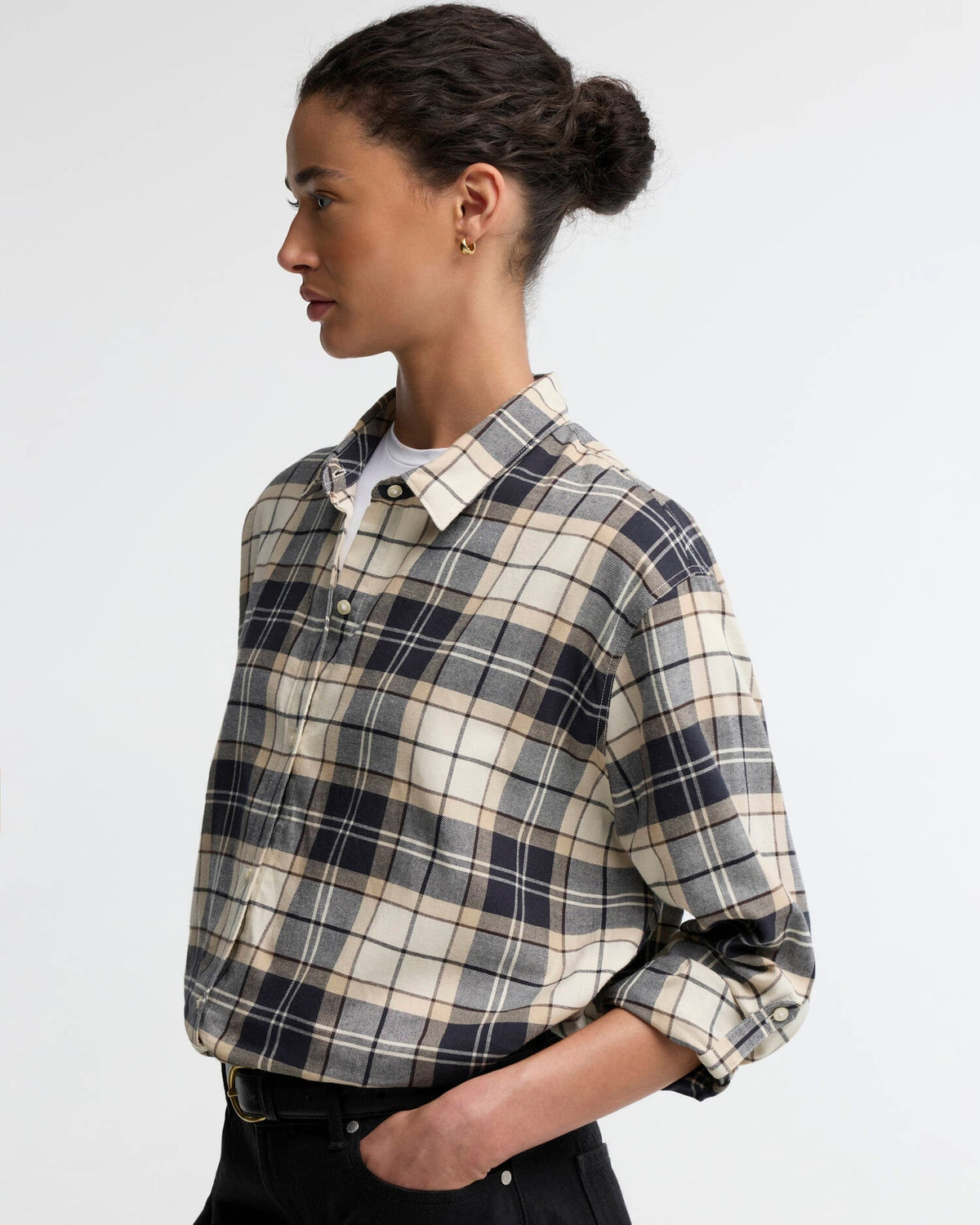 Wool Sweater | Extra Soft Lambswool (Brown Patt)