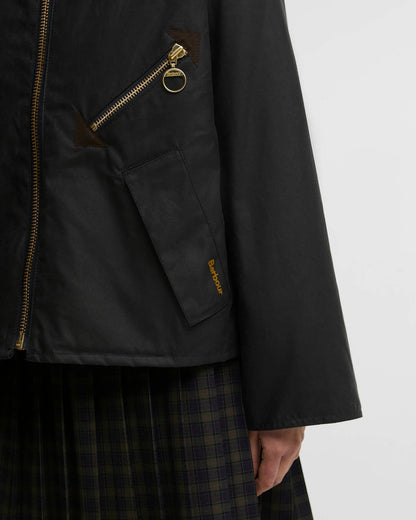 Barbour Dames | Arlene Waxed Jacket Navy - Colorie the Hague