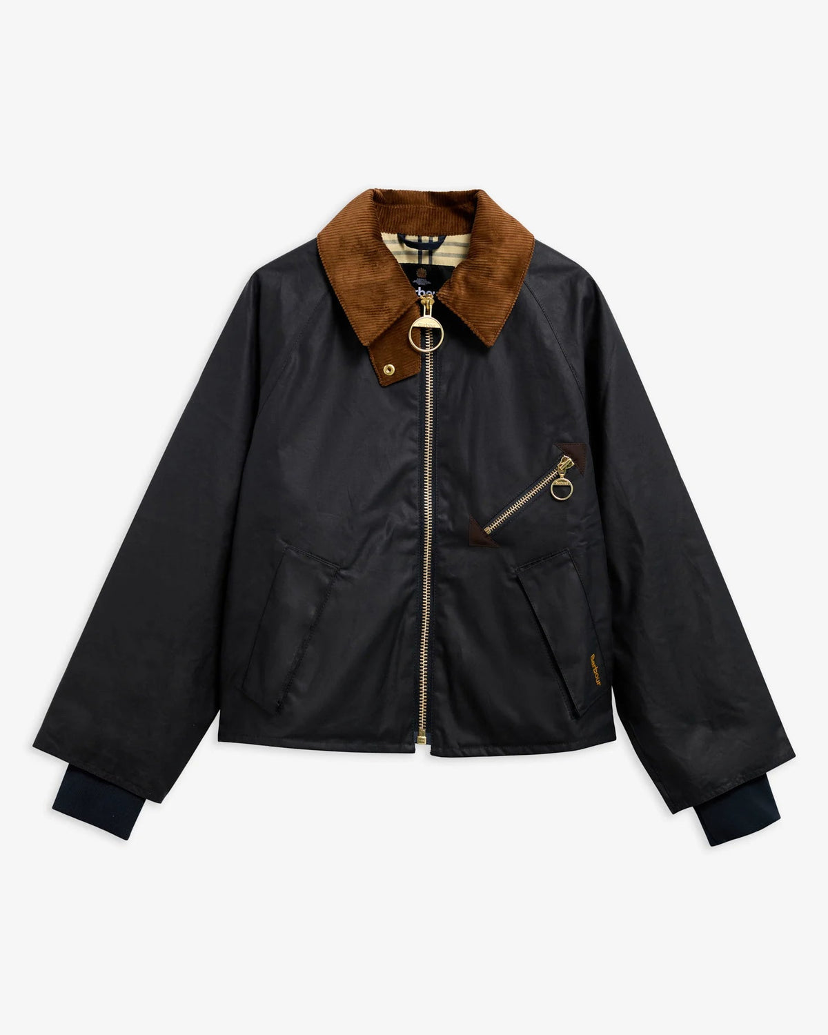 Barbour Dames | Arlene Waxed Jacket Navy - Colorie the Hague