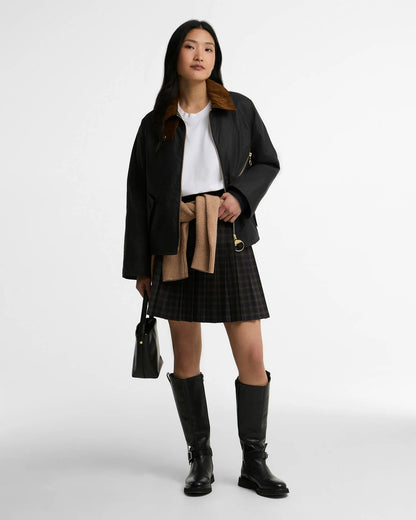 Barbour Dames | Arlene Waxed Jacket Navy - Colorie the Hague