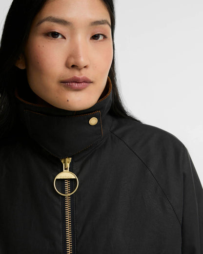 Barbour Dames | Arlene Waxed Jacket Navy - Colorie the Hague