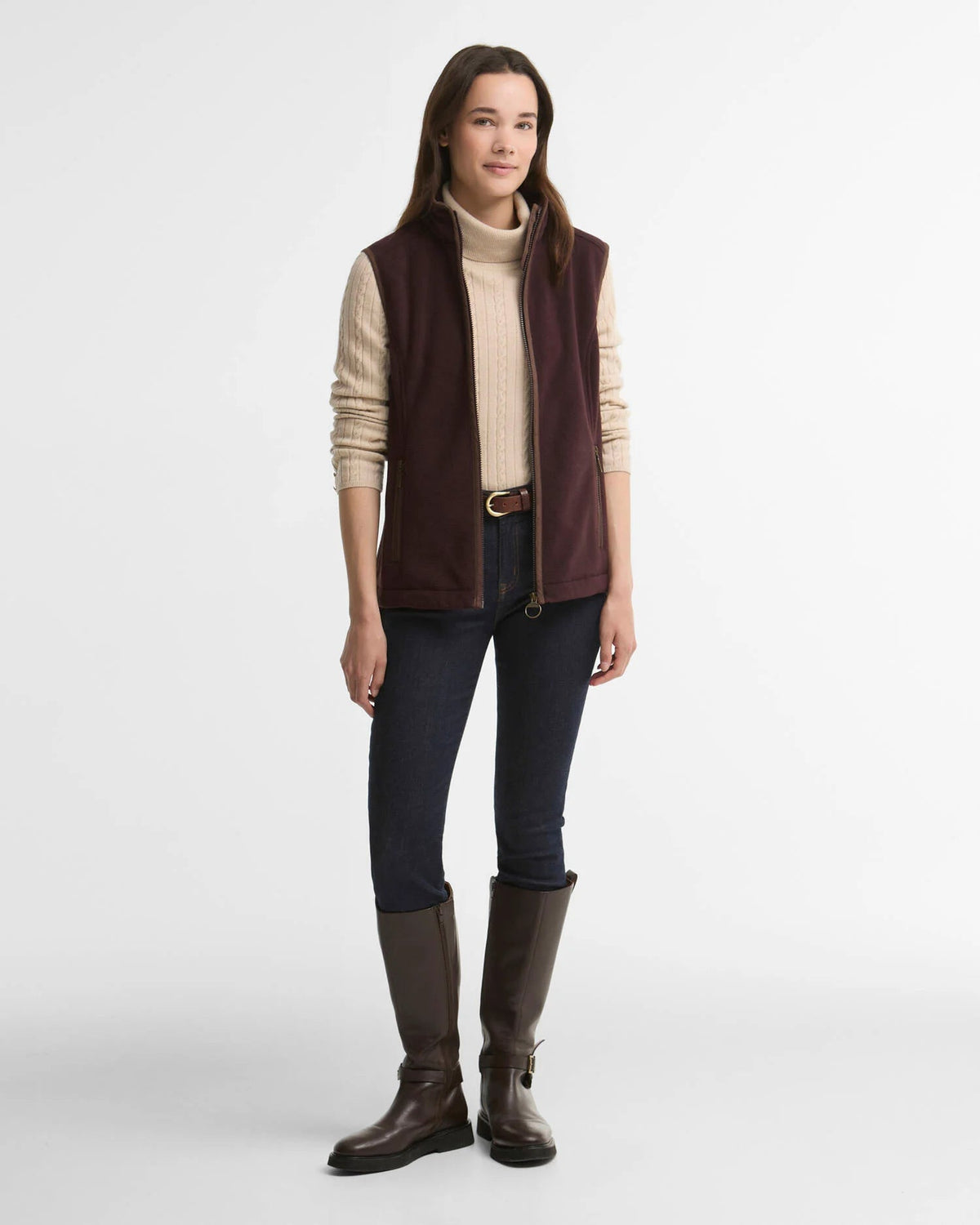 Barbour Dames | Country Colton Fleece Gilet | Fig - Colorie the Hague