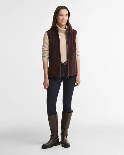 Barbour Dames | Country Colton Fleece Gilet | Fig - Colorie the Hague