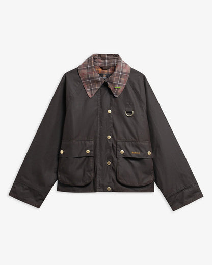 Barbour Dames | Icons Tartan Collar Spey Waxed Jacket - Colorie the Hague