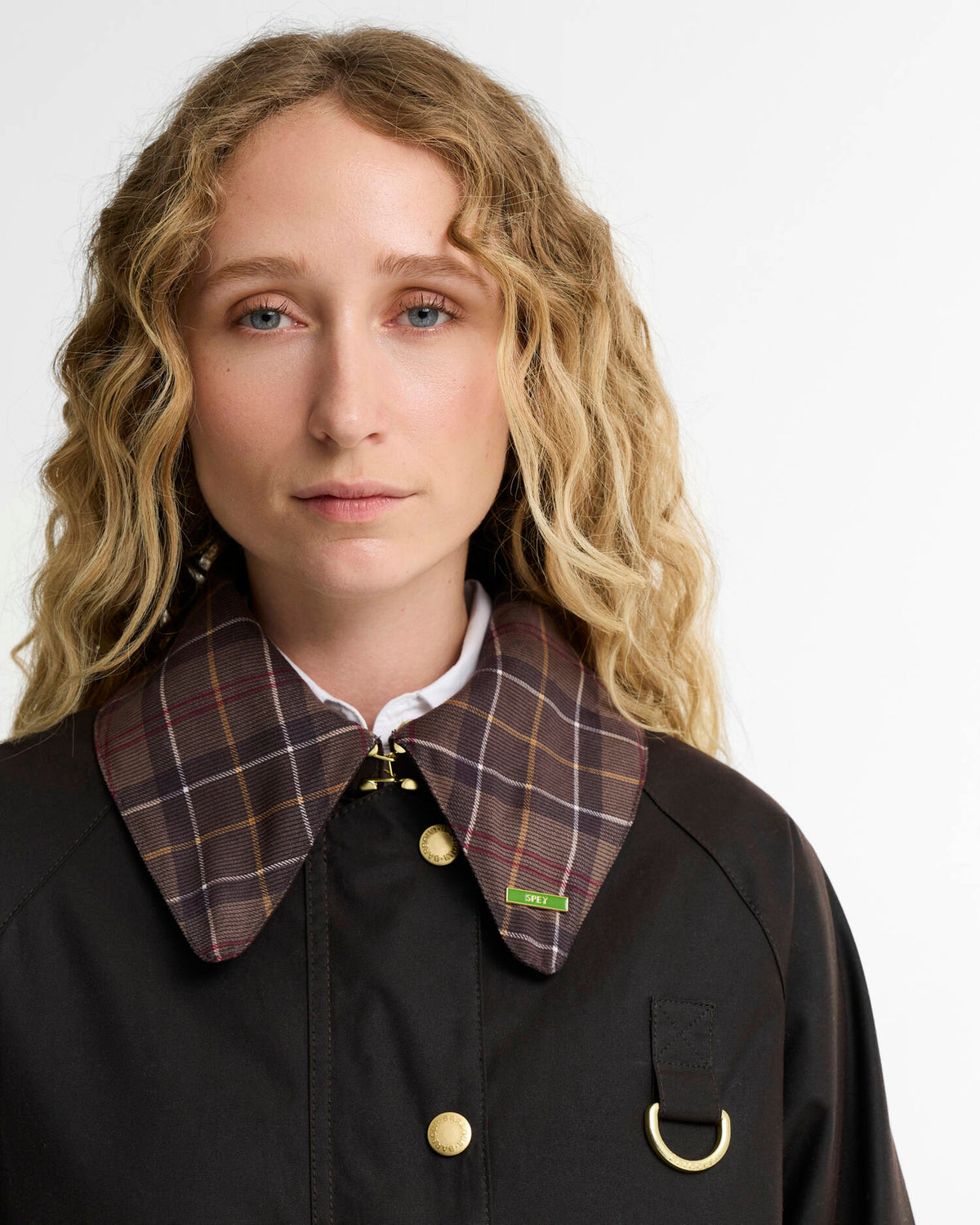 Barbour Dames | Icons Tartan Collar Spey Waxed Jacket - Colorie the Hague