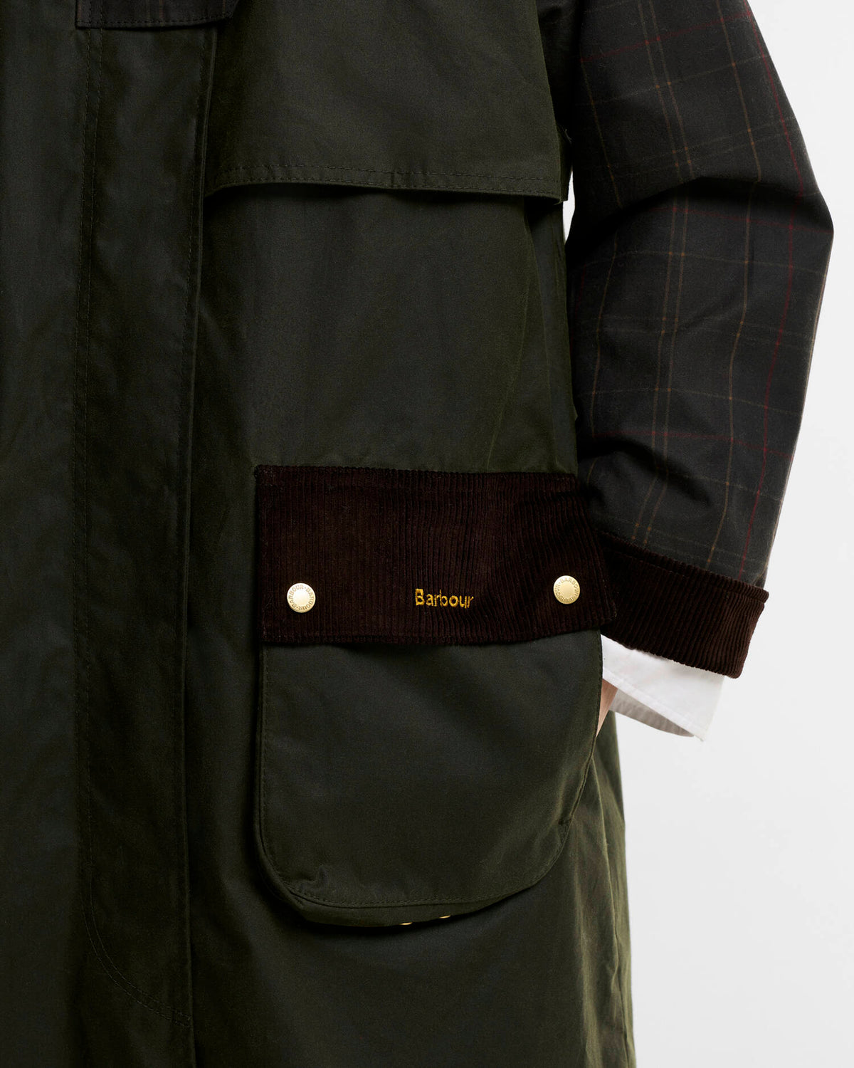 Barbour Dames | Kirklees Checked Waxed Jacket - Colorie the Hague