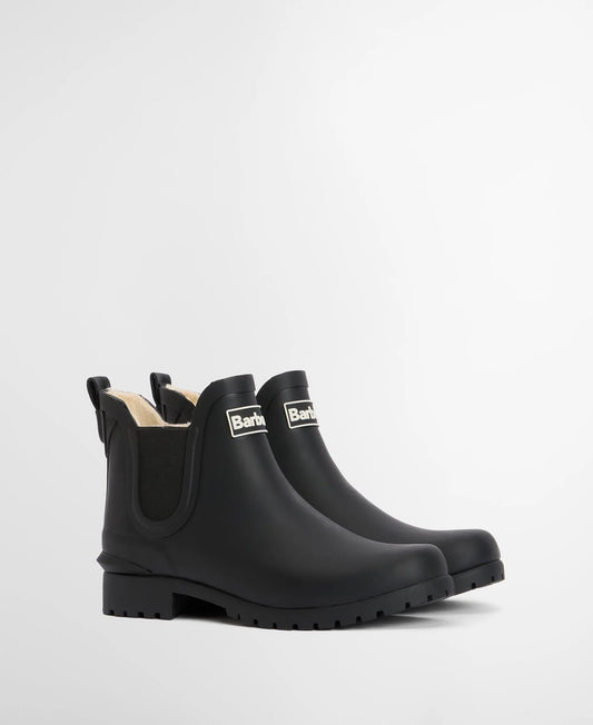 Barbour Dames | Kirkton Ankle Wellingtons | Black On Black - Colorie the Hague
