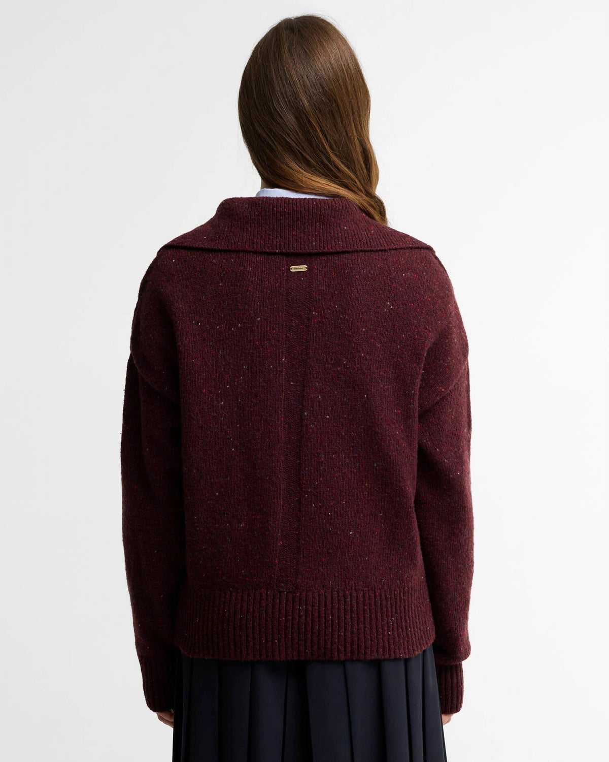 Barbour Dames | Lavensdale Quarter Zip Jumper | Fig - Colorie the Hague
