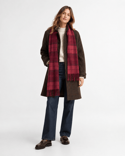 Barbour Dames | Mineral Tartan Wool-Cashmere Scarf - Colorie the Hague